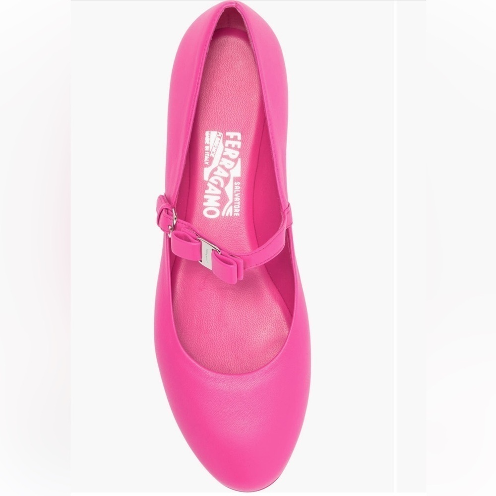 Ferragamo Lizz Leather Ballet Flat hot pink - Picture 5 of 8
